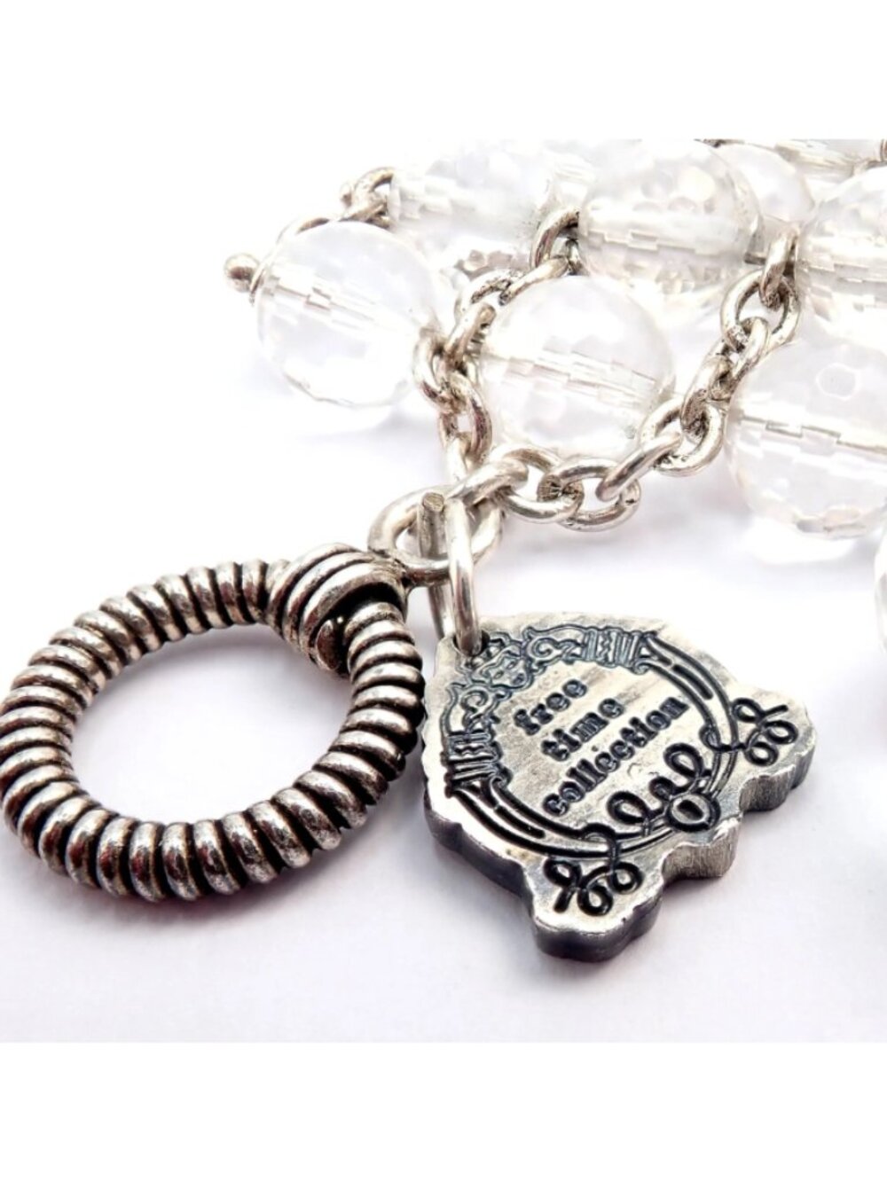 Vintage Mario Buccellati Free Time Silver Quartz 3 Row Bead Fish Toggle Bracelet - Picture 8 of 11